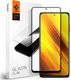 Spigen SZKŁO HARTOWANE SPIGEN GLASS FC XIAOMI POCO X3 NFC BLACK 1