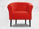 Galeriatrend Fotel klubowy Monaco Mikrowelur Czerwony Salon Dom 1
