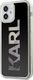 Karl Lagerfeld Etui Karl Lagerfeld Logo Glitter Hardcase do iPhone 12 mini czarne 2