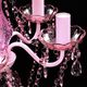 Lampa wisząca Lumes Różowy żyrandol z kryształkami do salonu - E960-Lovet 5