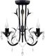 Lampa wisząca Lumes Czarny żyrandol w stylu retro z kryształkami - E994-Canes 1