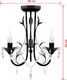 Lampa wisząca Lumes Czarny żyrandol w stylu retro z kryształkami - E994-Canes 3
