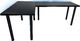 Biurko Daming Model 2 Czarne 202 cmx136 cm x 1,8 cm z okrągłym przepustem na kable 1