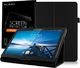 Etui na tablet 4kom.pl Etui stojak do Lenovo Tab M10 10.1 TB-X605 2019 Czarne + Szkło uniwersalny 4