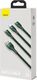 Kabel USB Baseus USB-A - USB-C, microUSB, Lightning 1.2 m Zielony (107700) 4