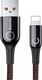 Kabel USB Baseus Kabel USB Lightning z diodą LED Baseus C-shaped 2.4A 1m (czarny) 1