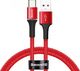 Kabel USB Baseus Kabel USB-C z podświetleniem LED Baseus Halo do Huawei SuperCharge, 5A, 0,5m, 40W (czerwony) 1
