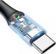 Kabel USB Baseus Kabel USB-C z diodą LED Baseus C-shaped QC 3.0 1m (czerwony) 5