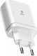 Ładowarka Baseus Ładowarka sieciowa z wyświetlaczem Baseus Mirror Travel 3x USB - biała 3