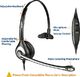 Słuchawki Wantek Zestaw słuchawkowy do telefonu mono z mikrofonem , zestaw słuchawkowy do telefonu stacjonarnego WANTEK do telefonu Gigaset C430 C610 S850 Panasonic Cisco DECT telefony domowe (600J25) 1