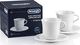 DeLonghi Zestaw filiżanek DeLonghi Cappuccino DLSC309 - 2 ręcznie robione ceramiczne filiżanki ze spodkami, kuchenka mikrofalowa i zmywarka, 270 ml, biały 1