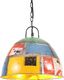Lampa wisząca vidaXL Industrialna lampa wisząca, 25 W, kolorowa, okrągła, 31 cm, E27 1