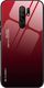 Hurtel Gradient Glass etui pokrowiec nakładka ze szkła hartowanego Xiaomi Redmi 9 czarno-czerwony 1