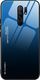 Hurtel Gradient Glass etui pokrowiec nakładka ze szkła hartowanego Xiaomi Redmi 9 czarno-niebieski 1