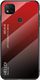 Hurtel Gradient Glass etui pokrowiec nakładka ze szkła hartowanego Xiaomi Redmi 9C czarno-czerwony 1