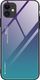 Hurtel Gradient Glass etui pokrowiec nakładka ze szkła hartowanego iPhone 12 6,1'' zielono-fioletowy 1