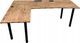 Biurko Zdesk LD-LEWE-DP Brązowe 205 cm x 138 cm 1