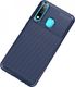 Etui HUAWEI P30 LITE Pancerne Shockproof Carbon Fiber niebieskie 1