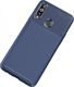 Etui SAMSUNG GALAXY A20S Pancerne Shockproof Carbon Fiber niebieskie 2