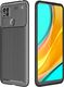 Etui XIAOMI REDMI 9C Pancerne Shockproof Carbon Fiber czarne 1