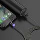 Kabel USB Kabel USB Magnetyczny 3w1 Micro USB/ TYP C USB-C/ IPhone Lightning Przewód Nylonowy Magnetic podświetlany LED złoty 4
