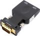 Adapter AV Apte HDMI - D-Sub (VGA) + Jack 3.5mm czarny 3
