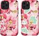 Kingxbar Kingxbar iPhone 11 Pro Max Forest Series-Pink Flower 1