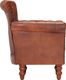 vidaXL Fotel, brązowy, naturalna kozia skóra 4