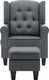 vidaXL Fotel masujący z podnóżkiem, jasnoszary, obity tkaniną 4