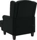 vidaXL Fotel masujący z podnóżkiem, czarny, obity tkaniną 6