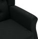 vidaXL Fotel masujący z podnóżkiem, czarny, obity tkaniną 7