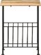 vidaXL Stojak na gazety, 40x30x50 cm, lite drewno mango i stal 1
