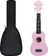 vidaXL Ukulele sopranowe z pokrowcem, dla dzieci, różowe, 21 1