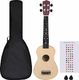 vidaXL Ukulele sopranowe z pokrowcem, dla dzieci, jasne drewno, 23 1