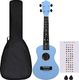 vidaXL Ukulele sopranowe z pokrowcem, dla dzieci, błękitne, 23 1