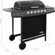 vidaXL 3053628 Grill ogrodowy gazowy 12 kW 37.5 cm x 63.5 cm 4