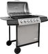 vidaXL 3053630 Grill ogrodowy gazowy 12 kW 37.5 cm x 63.5 cm 1