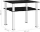 vidaXL Stolik boczny, czarny, 45x50x45 cm, hartowane szkło 6