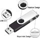Pendrive Febniscte Pamięć USB 2GB 10 sztuk pendrive'ów - Składane pendrive'y USB 2.0 Pamięć flash USB 2GB - Pendrive FEBNISCTE czarny pendrive dla przyjaciół z pakietem 10 kolorowych wstążek 4