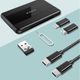 Kabel USB Kaku Kabel z wymiennymi końcówkami 3w1 (USB Typ C + Lightning + Micro USB) 3A 60W 0.28m Ładowanie i Transfer danych + Igła do tacki SIM KAKU Kuhe Multi-pur 8