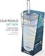 Quokka Quokka Liquid Cube - Kubek szklany 540 ml ze słomką ze stali nierdzewnej (Lilac Gradient) (40055) - 40055 3