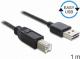 Kabel USB Delock USB-A - USB-B 1 m Czarny (83358) 1