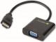 Adapter AV Techly HDMI - D-Sub (VGA) + Jack 3.5mm czarny (306493) 1