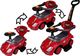 Lean Cars Jeździk z Pchaczem Mega Car 3w1 Czerwony 1