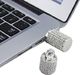 Pendrive Shooo Shooo 5 sztuk USB Flash Drive, Bling Rhinestone Diamentowy Kryształ Glitter Szminka Case LuminousBiżuteria Naszyjnik, 16 GB, Czyste Srebro 6
