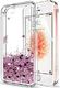 LeYi Pokrowiec LeYi iPhone 5S / iPhone SE / iPhone 5 / iPhone SE 2 Brokatowy z folią ochronną HD, pokrowiec Zderzak TPU Quicksand przezroczysty pokrowiec ochronny na etui iPhone 5S ZX czerwony różowe złoto 1