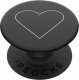 PopSockets PopSockets PopGrip - Wysuwana podstawa i uchwyt do smartfonów i tabletów z wymienną górną częścią - White Heart Black 1