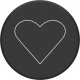 PopSockets PopSockets PopGrip - Wysuwana podstawa i uchwyt do smartfonów i tabletów z wymienną górną częścią - White Heart Black 2