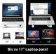 TATE GUARD Stojak na laptopa TATE GUARD, regulowany pod różnymi kątami, regulowana wysokość, składany stojak, od 10 do 17, 3 cali, kompatybilny z laptopem m'acbook / tablet / tab, 2017 Microsoft Surface Pro, biały 3
