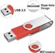 Pendrive TOPESEL TOPESEL Pendrive 16GB Pendrive 5szt Pendrive Pendrive USB 2.0 Obrotowa konstrukcja z metalową osłoną Kolorowa czerń, srebro, niebieski, zielony, czerwony 1